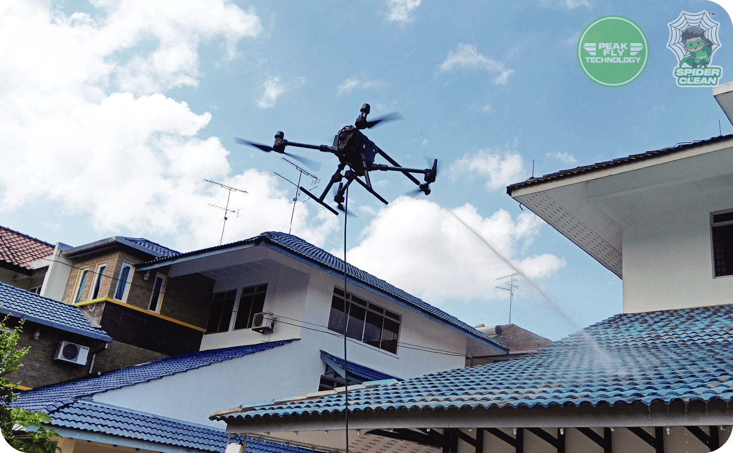 Spider Clean & Peakfly | Roof Cleaning