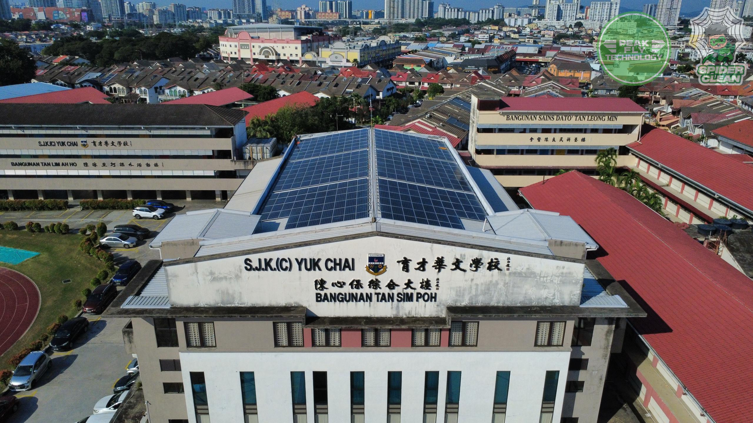 Peak Fly Technology (M) Sdn. Bhd. | Project - Solar Panel Cleaning @SJK (C) Yuk Chai