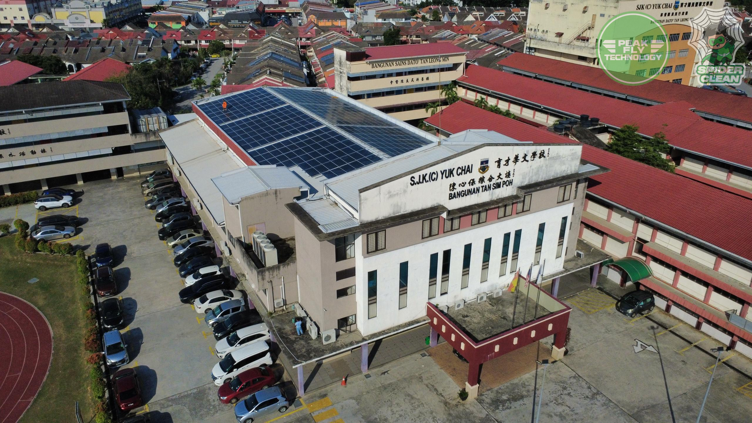 Peak Fly Technology (M) Sdn. Bhd. | Project - Solar Panel Cleaning @SJK (C) Yuk Chai