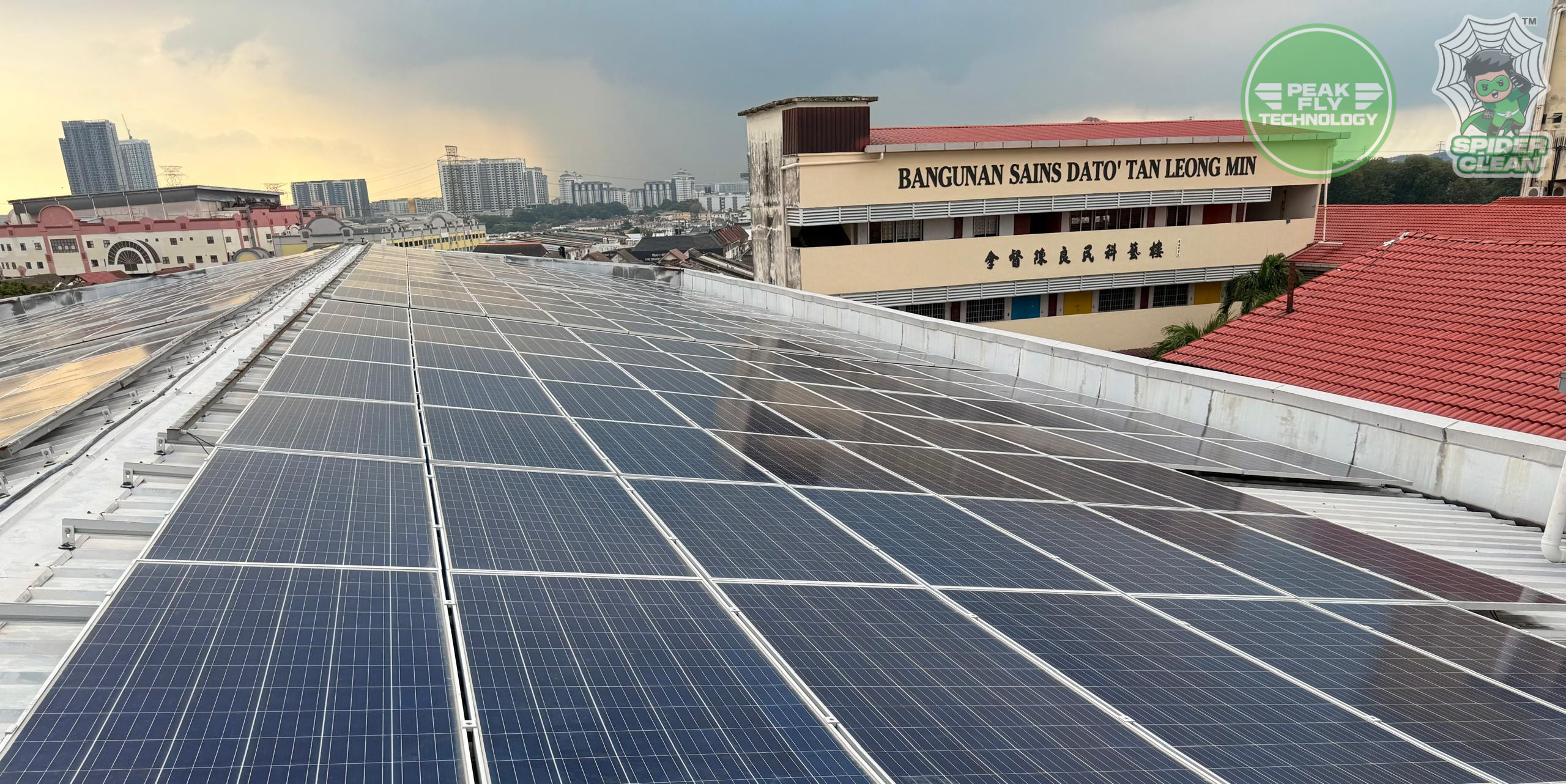 Peak Fly Technology (M) Sdn. Bhd. | Project - Solar Panel Cleaning @SJK (C) Yuk Chai