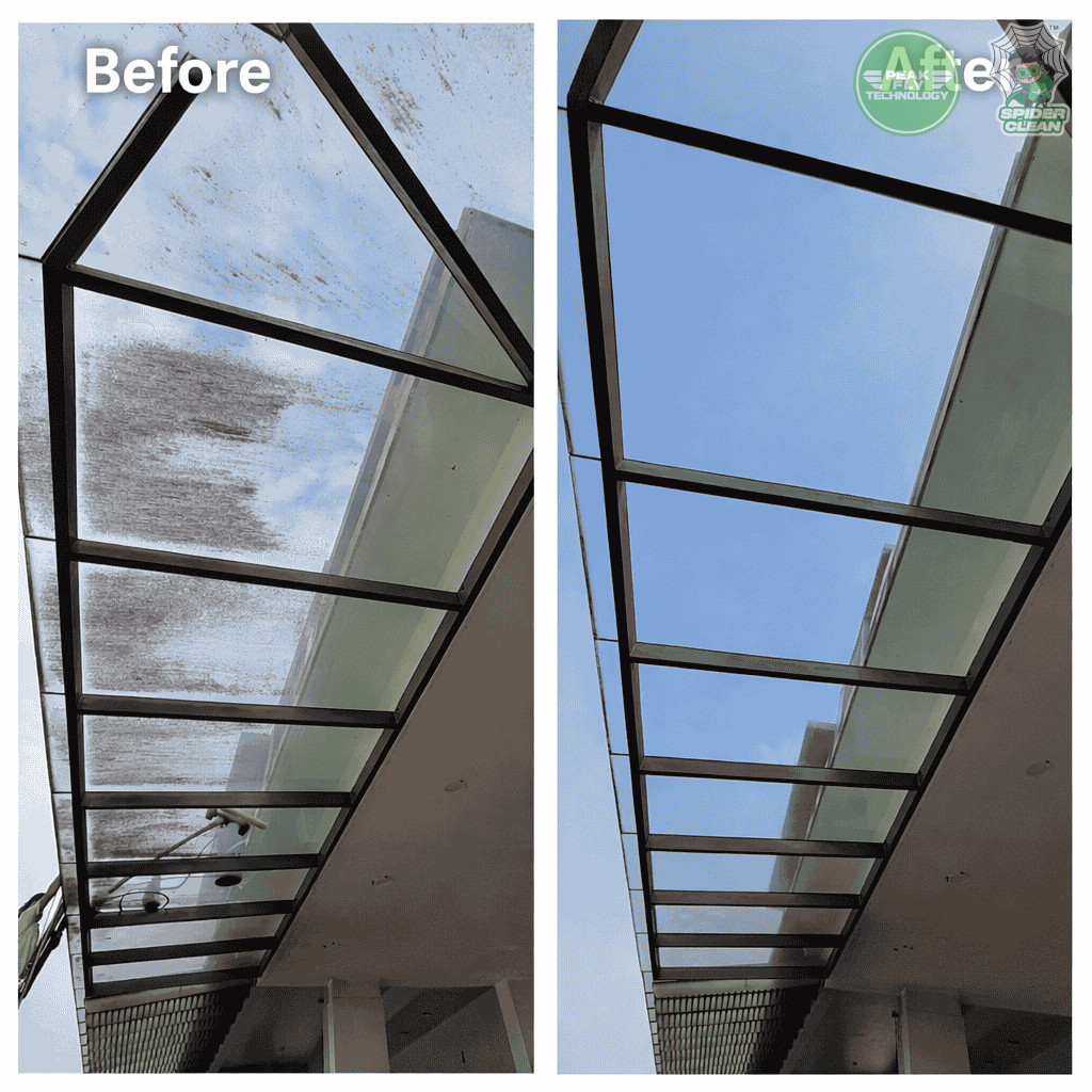 Peak Fly Technology (M) Sdn. Bhd. | Project - Glass Awning Cleaning @ Taman Desa Tebrau Johor Bahru